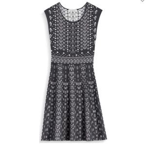 Grey and White Sweater Dress